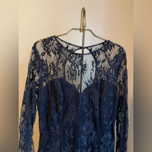 Vintage new leaf lace tulle black dress dance party whimsy goth moody 90’s 80’s - Picture 2 of 9